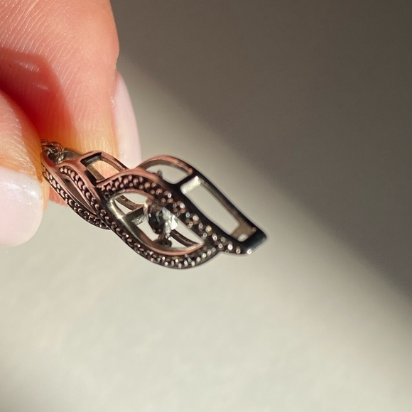 GENUINE Diamond necklace 925 Sterling silver - Picture 8 of 15